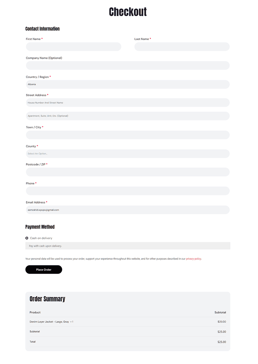 Checkout Template 14